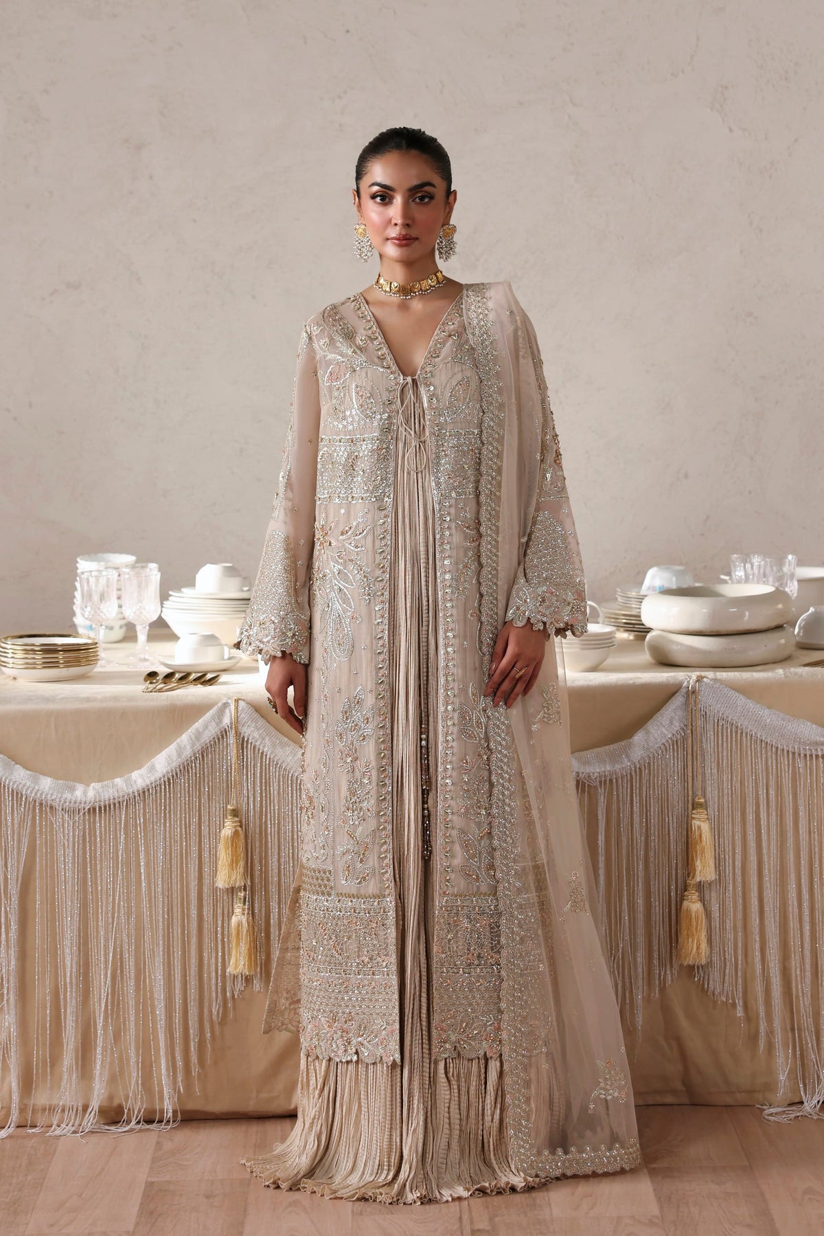 Akbar Aslam | Luxury Formals | Marceline - Formal Dress - available at Maria Faisal in UK and USA.