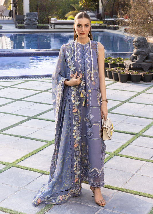 Crimson | Flow Lawn'26 | FLORAL SERENITY-D1B - Festive Dress - available at Maria Faisal in UK and USA.