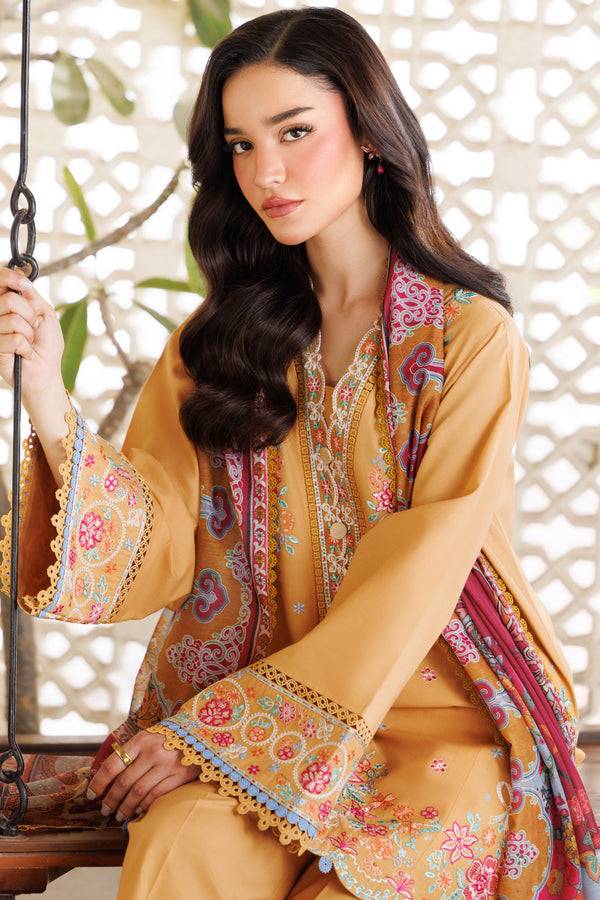 Farasha | Summer Weaves Embroidered Lawn | Golden Bloom by Maria Faisal - Registered Vendor of : Farasha - type : Ladies Clothes - 100% original wedding dresses