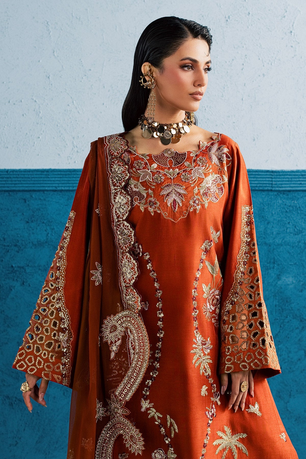 Nureh | Fancy Formal 26 | NP-827 - Formal Dress - available at Maria Faisal in UK and USA.