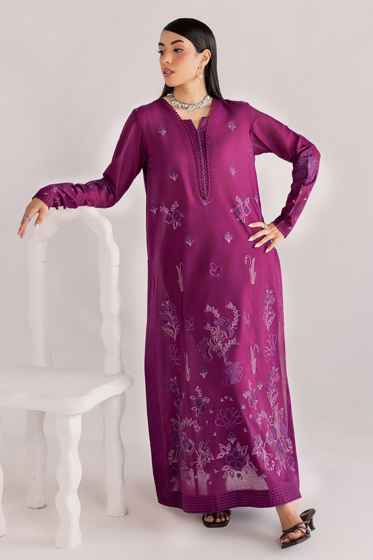 Nureh | Shades of Summer | NP-801 - Luxury Dress - available at Maria Faisal in UK and USA.