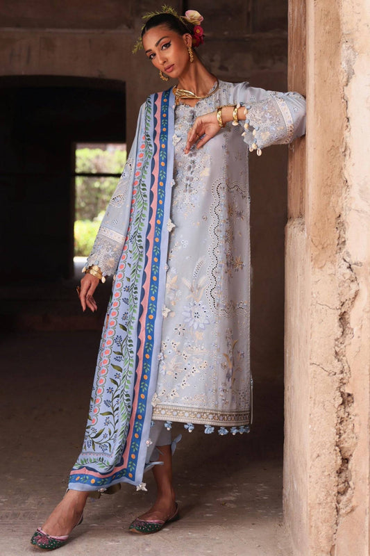 Elan | Luxury Lawn 25 | SERENE (EL25-01 B) by Maria Faisal - Registered Vendor of : Elan - type : Ladies Clothes - 100% original wedding dresses