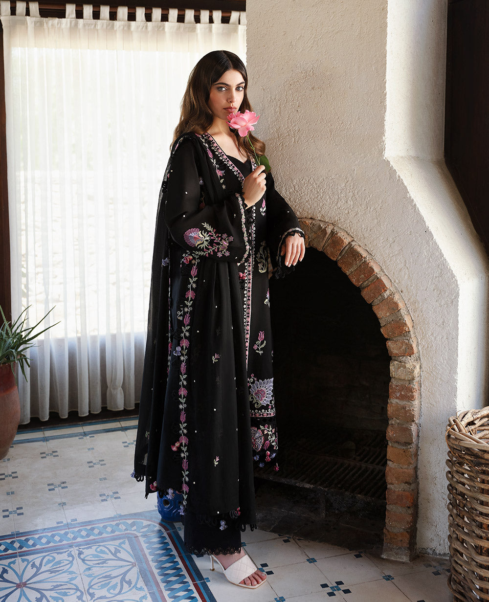 Republic Womenswear | Aylin Summer Lawn 24 | Muguet (D1-A) - Designer Dress with Intricate embroidery and embellishments. Shop elegent wedding dress at Maria Faisal.