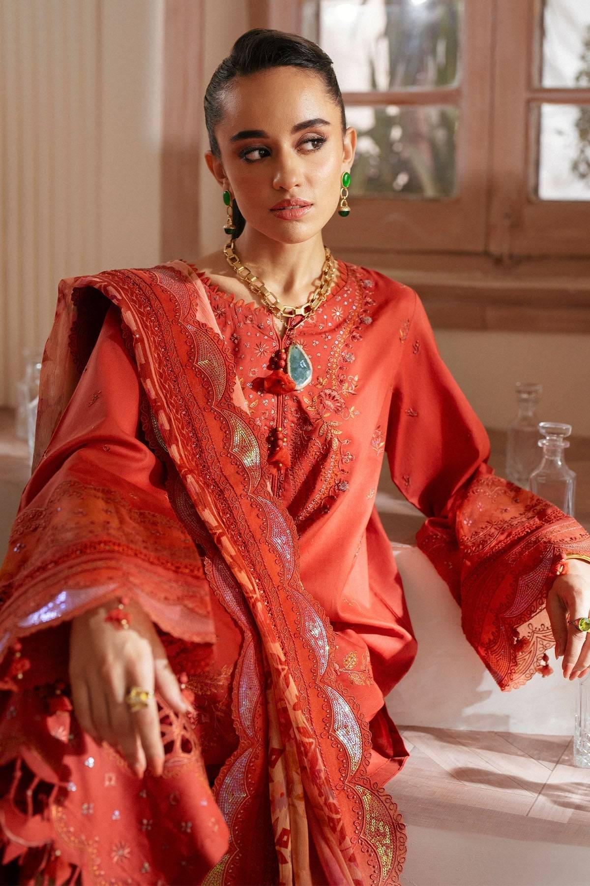 Nureh | Maya Lawn | NS-142 by Maria Faisal - Registered Vendor of : Nureh - type : Ladies Clothes - 100% original wedding dresses
