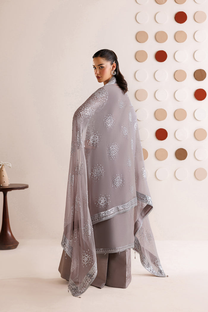 Farasha | Chiffon Threads 26 | WALNUT SILK - Formal Dress - available at Maria Faisal in UK and USA.