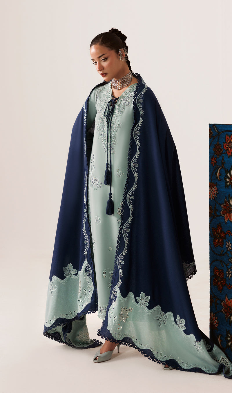 Qalamkar | Q Line Linen 26 | QLW-11 TALIYA - Luxury Dress - available at Maria Faisal in UK and USA.