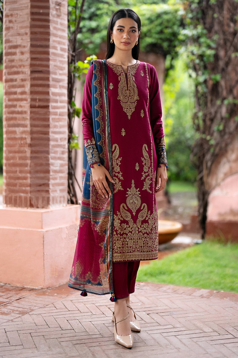 Jazmin | Winter Edition 24 | KHADDAR UW-0069 - Designer Dress with Intricate embroidery and embellishments. Shop elegent wedding dress at Maria Faisal.