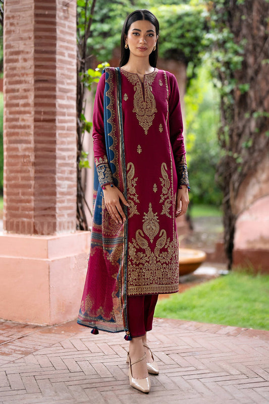 Jazmin | Winter Edition 24 | KHADDAR UW-0069 - Designer Dress with Intricate embroidery and embellishments. Shop elegent wedding dress at Maria Faisal.