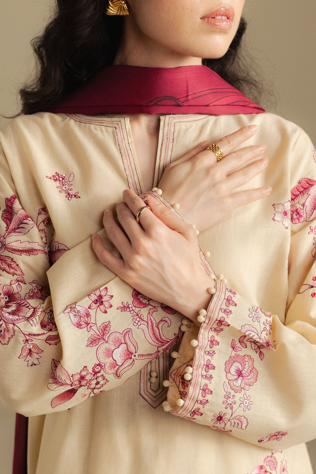 Zara Shahjahan | Coco Winter 25 | Snowdrop-10A - Luxury Dress - available at Maria Faisal in UK and USA.