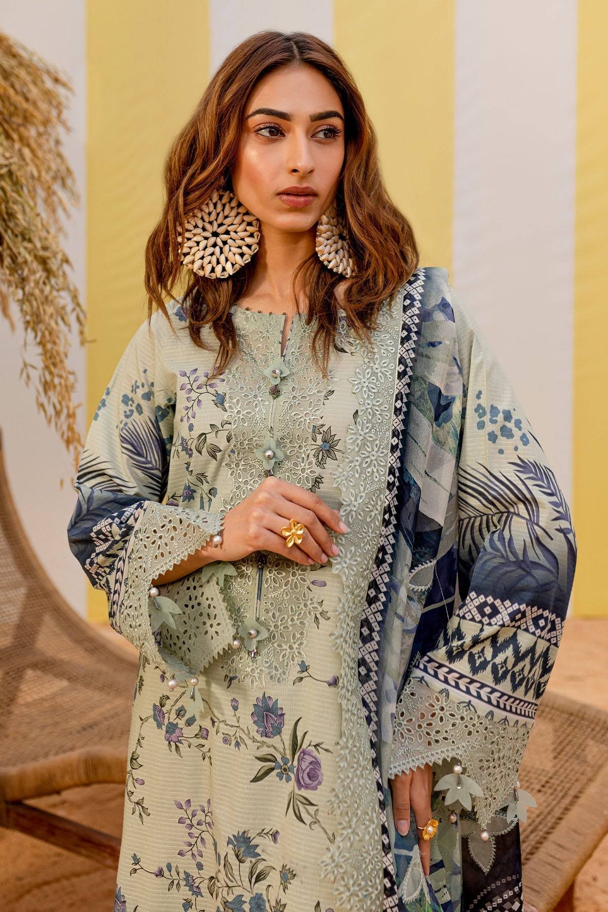 Nureh | Gardenia Lawn 25 | NSG-183 by Maria Faisal - Registered Vendor of : Nureh - type : Ladies Clothes - 100% original wedding dresses
