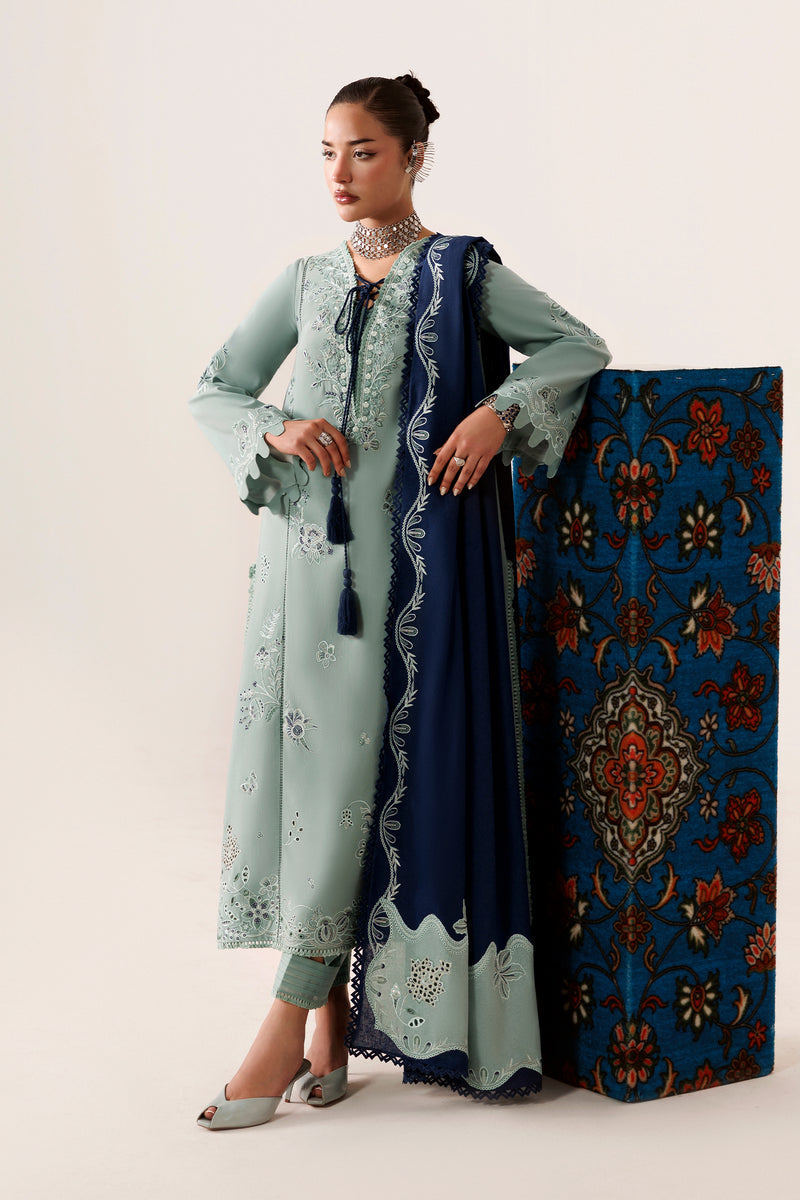 Qalamkar | Q Line Linen 26 | QLW-11 TALIYA - Luxury Dress - available at Maria Faisal in UK and USA.