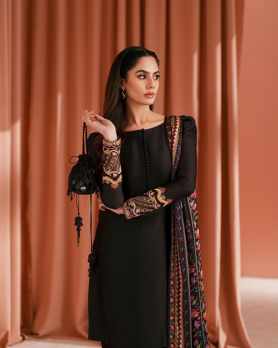 Faiza Saqlain | Roim Silk Edit | Lulia - Luxury Dress - available at Maria Faisal in UK and USA.