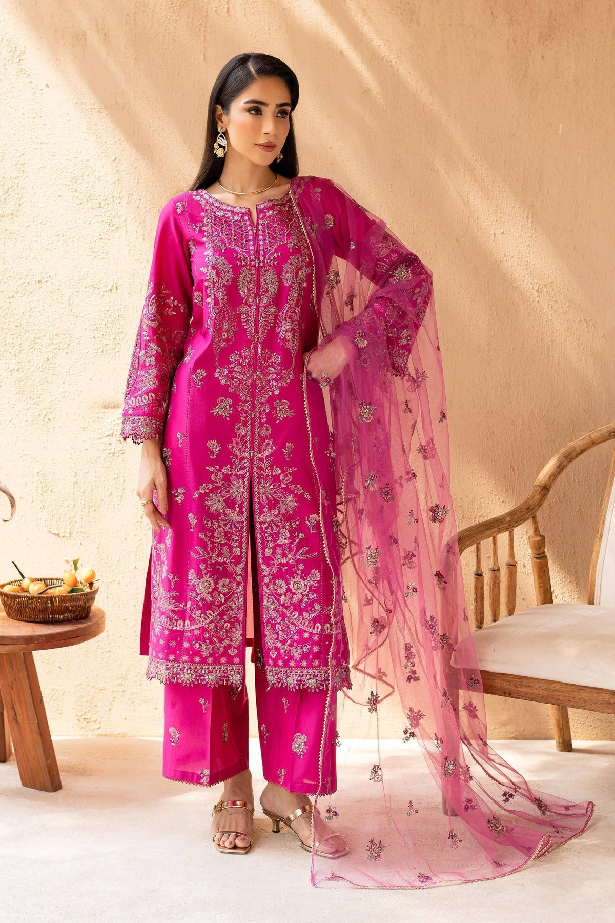 Batik | Nyra Embroidered Summer Solids |Dastak by Maria Faisal - Registered Vendor of : Batik - type : Ladies Clothes - 100% original wedding dresses