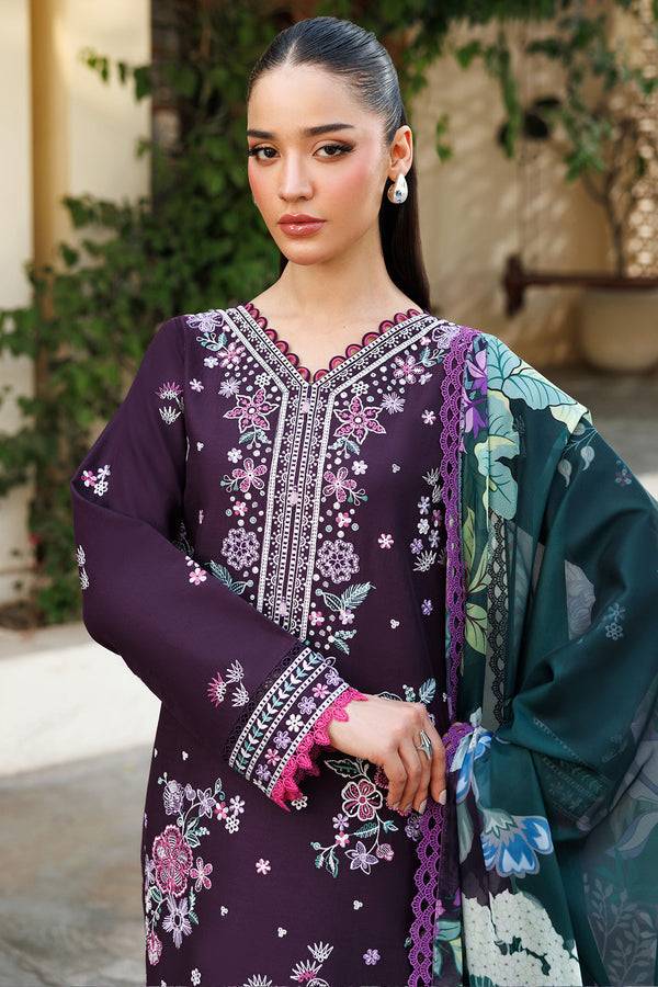 Farasha | Summer Weaves Embroidered Lawn | Plum Allure by Maria Faisal - Registered Vendor of : Farasha - type : Ladies Clothes - 100% original wedding dresses