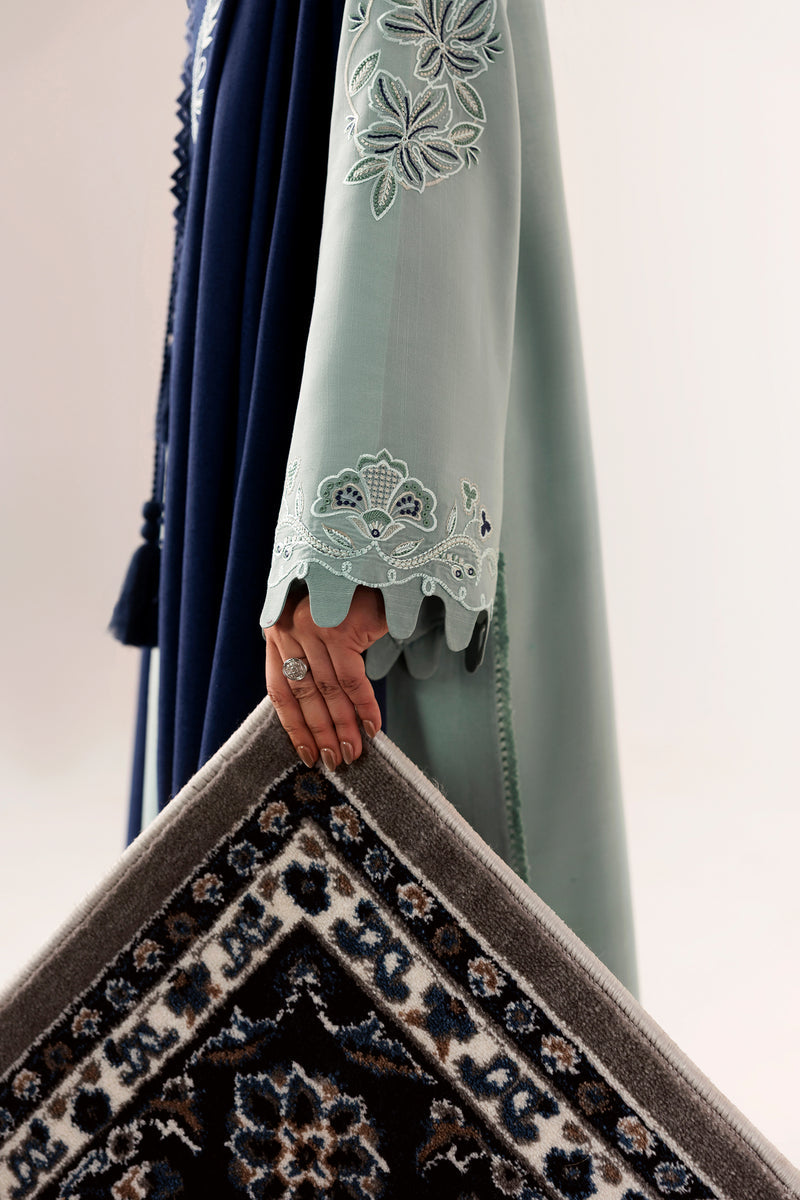 Qalamkar | Q Line Linen 26 | QLW-11 TALIYA - Luxury Dress - available at Maria Faisal in UK and USA.