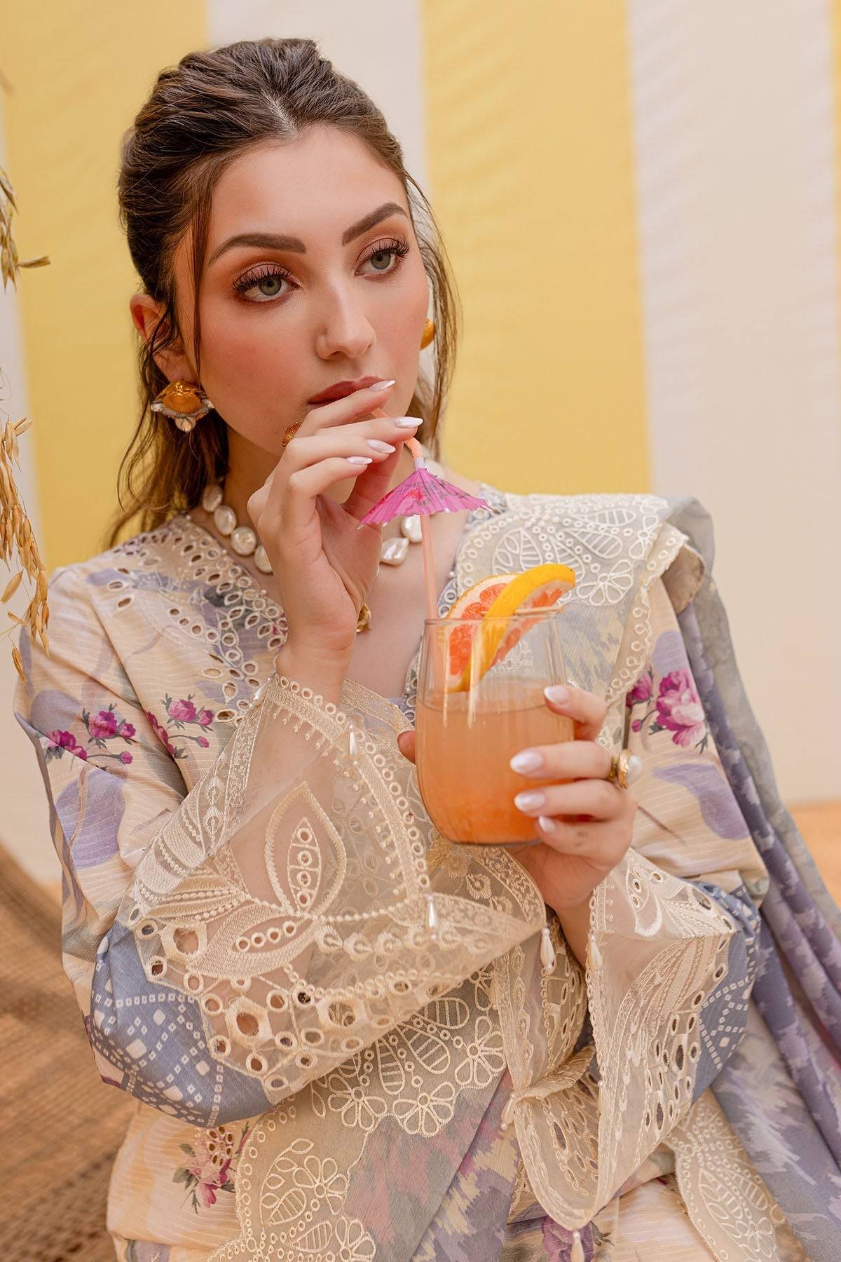 Nureh | Gardenia Lawn 25 | NSG-177 by Maria Faisal - Registered Vendor of : Nureh - type : Ladies Clothes - 100% original wedding dresses