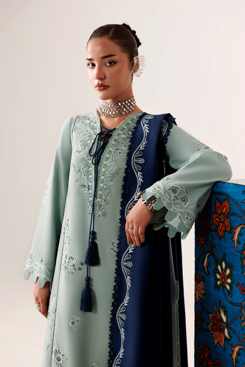 Qalamkar | Q Line Linen 26 | QLW-11 TALIYA - Luxury Dress - available at Maria Faisal in UK and USA.