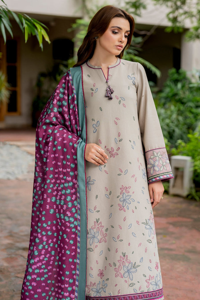 Jazmin | Winter Edition 24 | KHADDAR UW-0052 - Designer Dress with Intricate embroidery and embellishments. Shop elegent wedding dress at Maria Faisal.