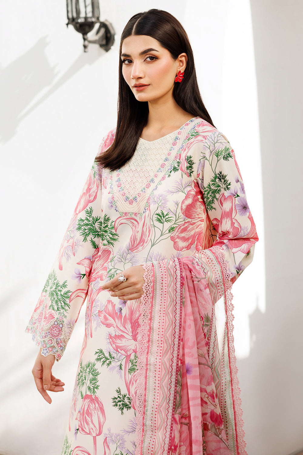 Farasha | Printed Essentials | Ivory Petal