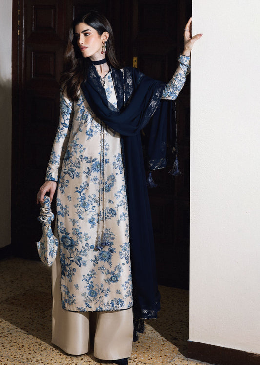 Hussain Rehar | Luxury Pret 26 | Azura Royale - Luxury Dress - available at Maria Faisal in UK and USA.