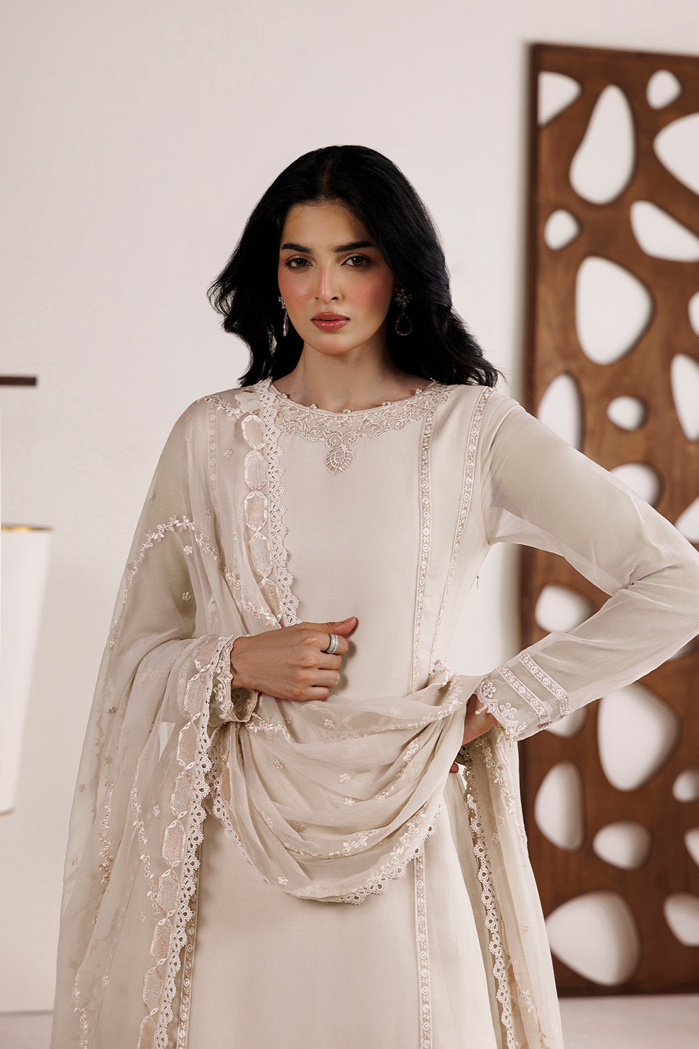 Farasha | Chiffon Essentials 26 | Pearl Garden - Formal Dress - available at Maria Faisal in UK and USA.