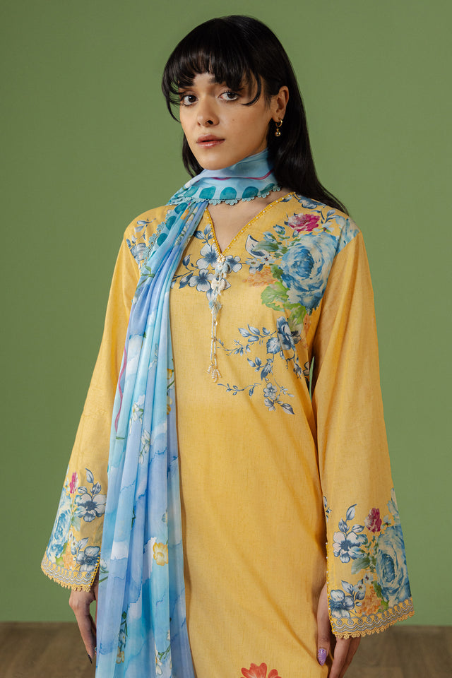 Zara Shahjahan | Coco Prints 26 | Celene-4B - Casual Dress - available at Maria Faisal in UK and USA.