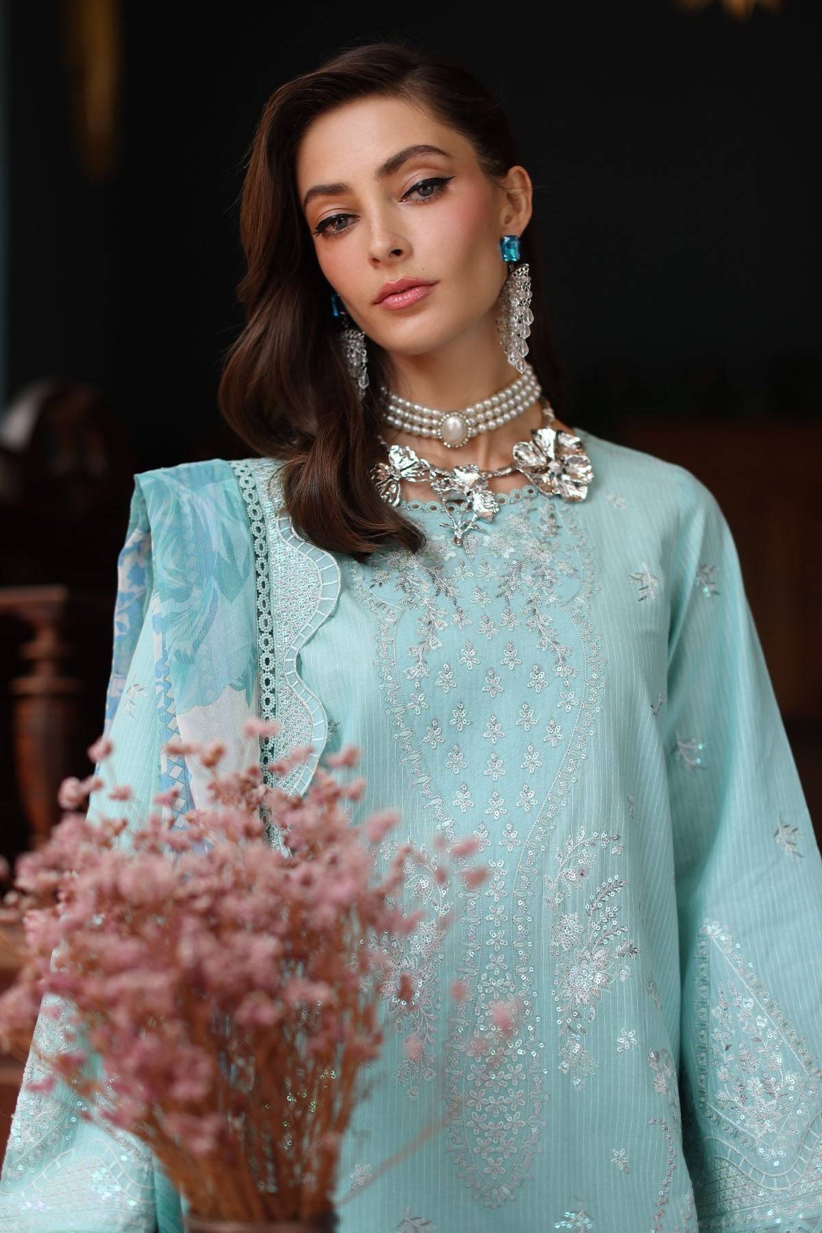 Nureh | Maya Lawn | NS-156 by Maria Faisal - Registered Vendor of : Nureh - type : Ladies Clothes - 100% original wedding dresses