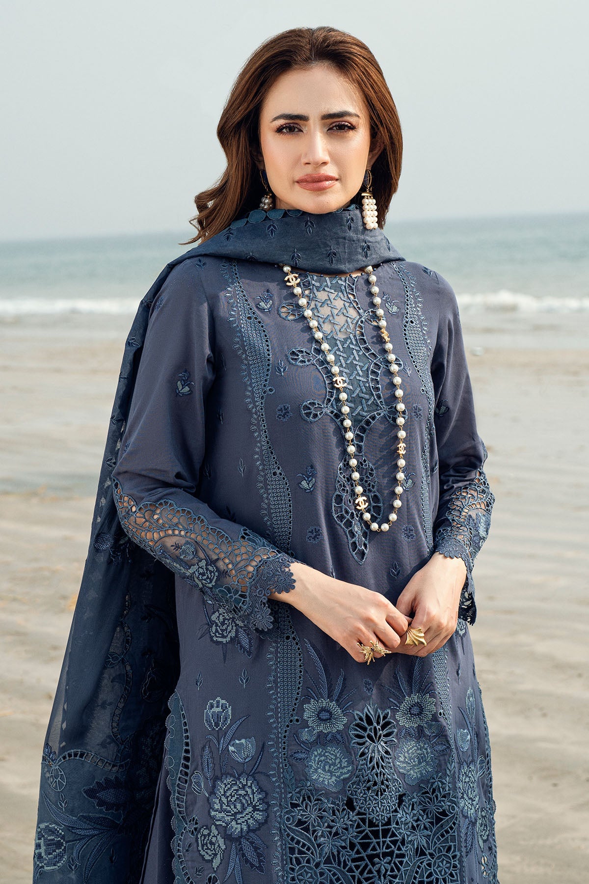 Nureh | Khuwab Luxury Lawn | NE-146 by Maria Faisal - Registered Vendor of : Nureh - type : Ladies Clothes - 100% original wedding dresses