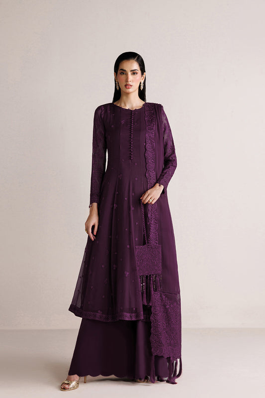 Farasha | Chiffon Essentials 26 | Violet Grace - Formal Dress - available at Maria Faisal in UK and USA.