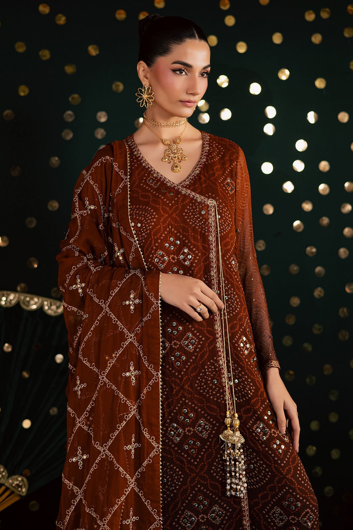 Nureh | Mukeshkari Formals | MK-19 - Formal Dress - available at Maria Faisal in UK and USA.