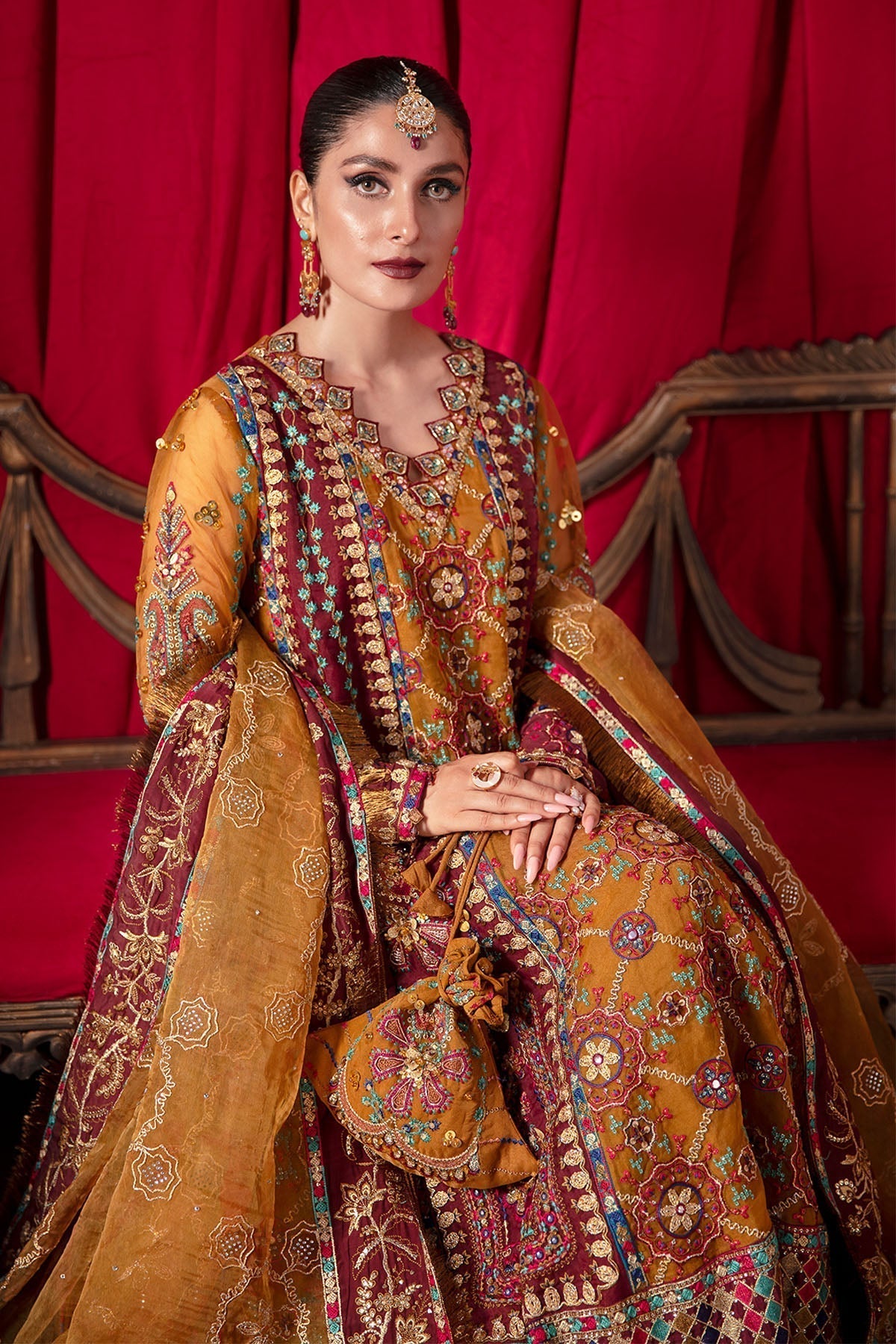 Nureh | Jhoomro Wedding Formals | Gulshan Shirt - Wedding Dress - Maria Faisal