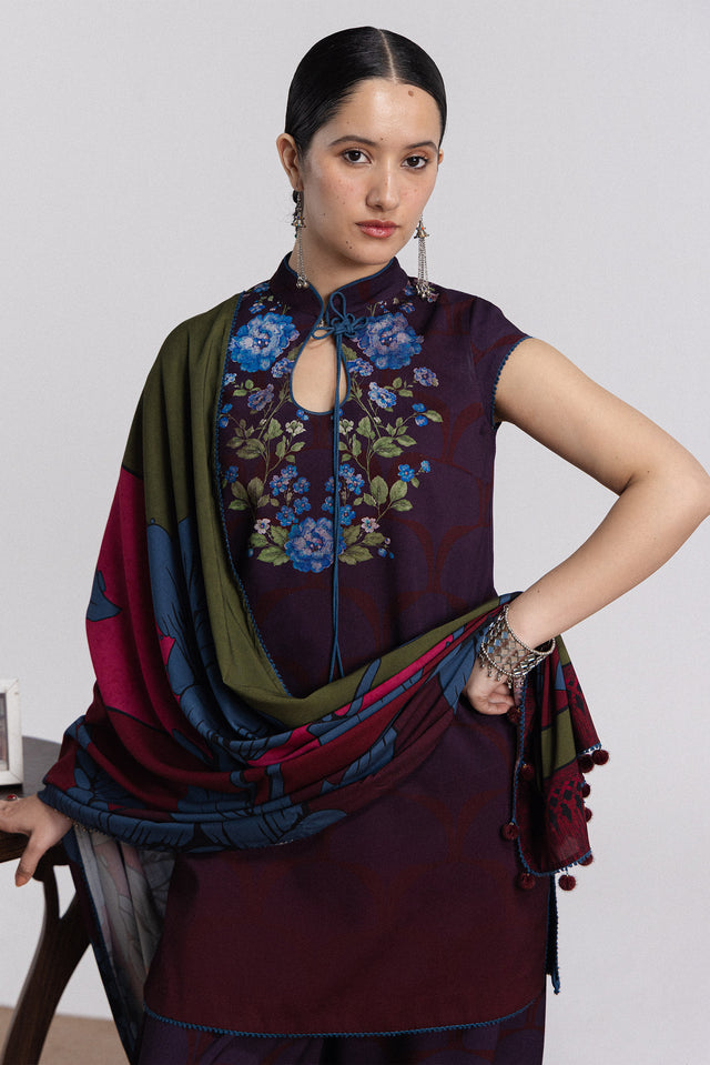 Zara ShahJahan | Coco Prints Winter 26 | Mira-1B - Luxury Dress - available at Maria Faisal in UK and USA.