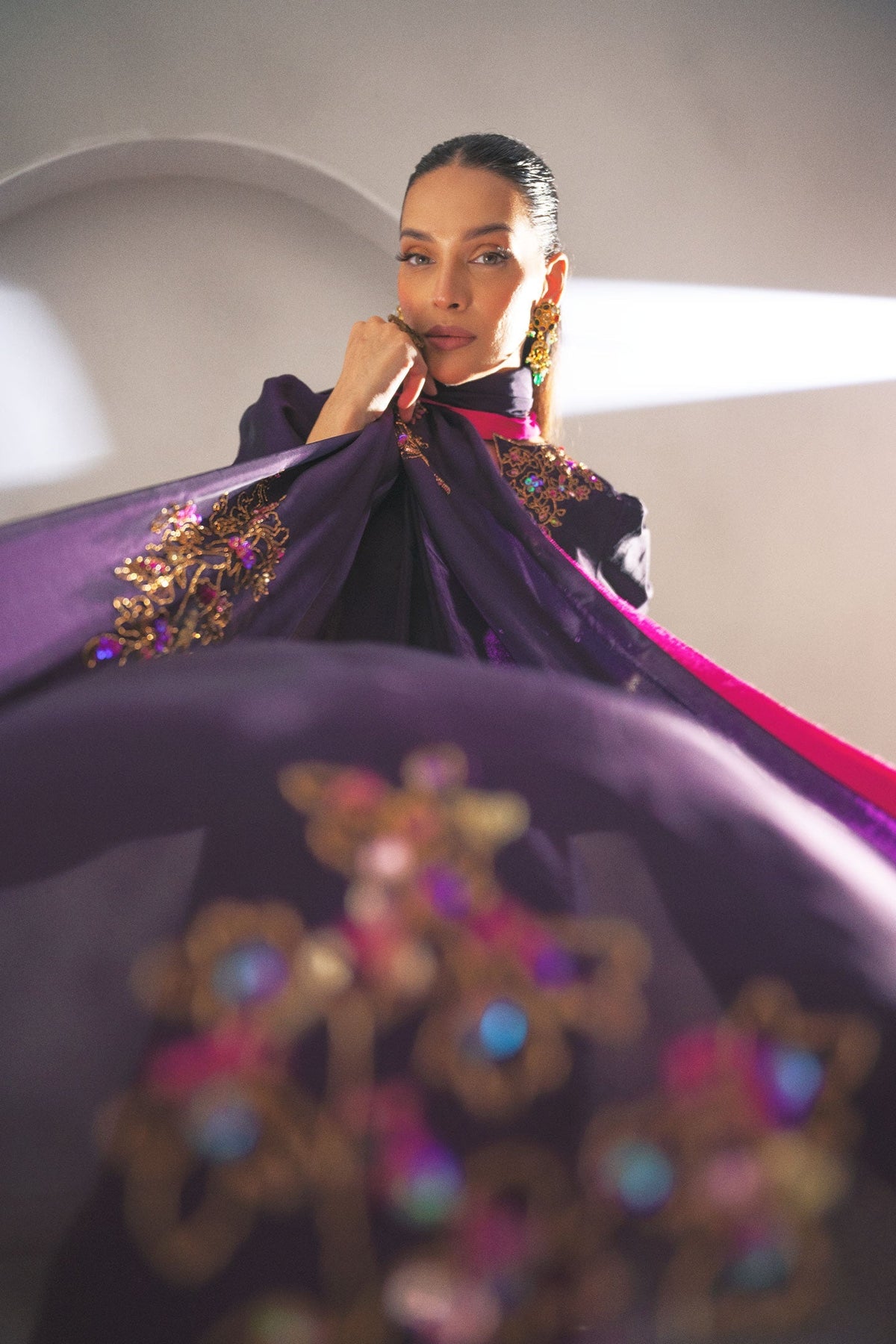 Fozia Khalid | Dilkash Festive Wear 25 | Zarqash - Formal Dress - available at Maria Faisal in UK and USA.