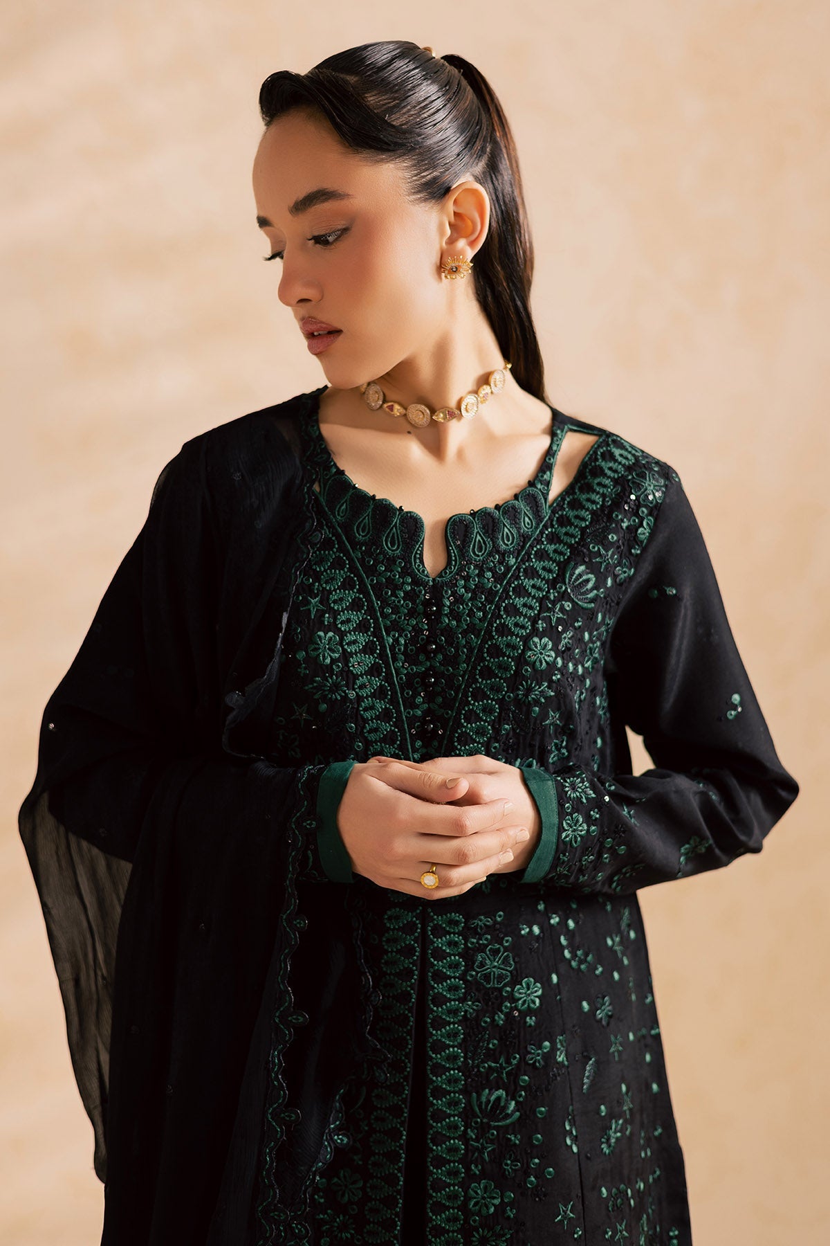 Nureh | Shades of Summer | NP-743 - Luxury Dress - available at Maria Faisal in UK and USA.