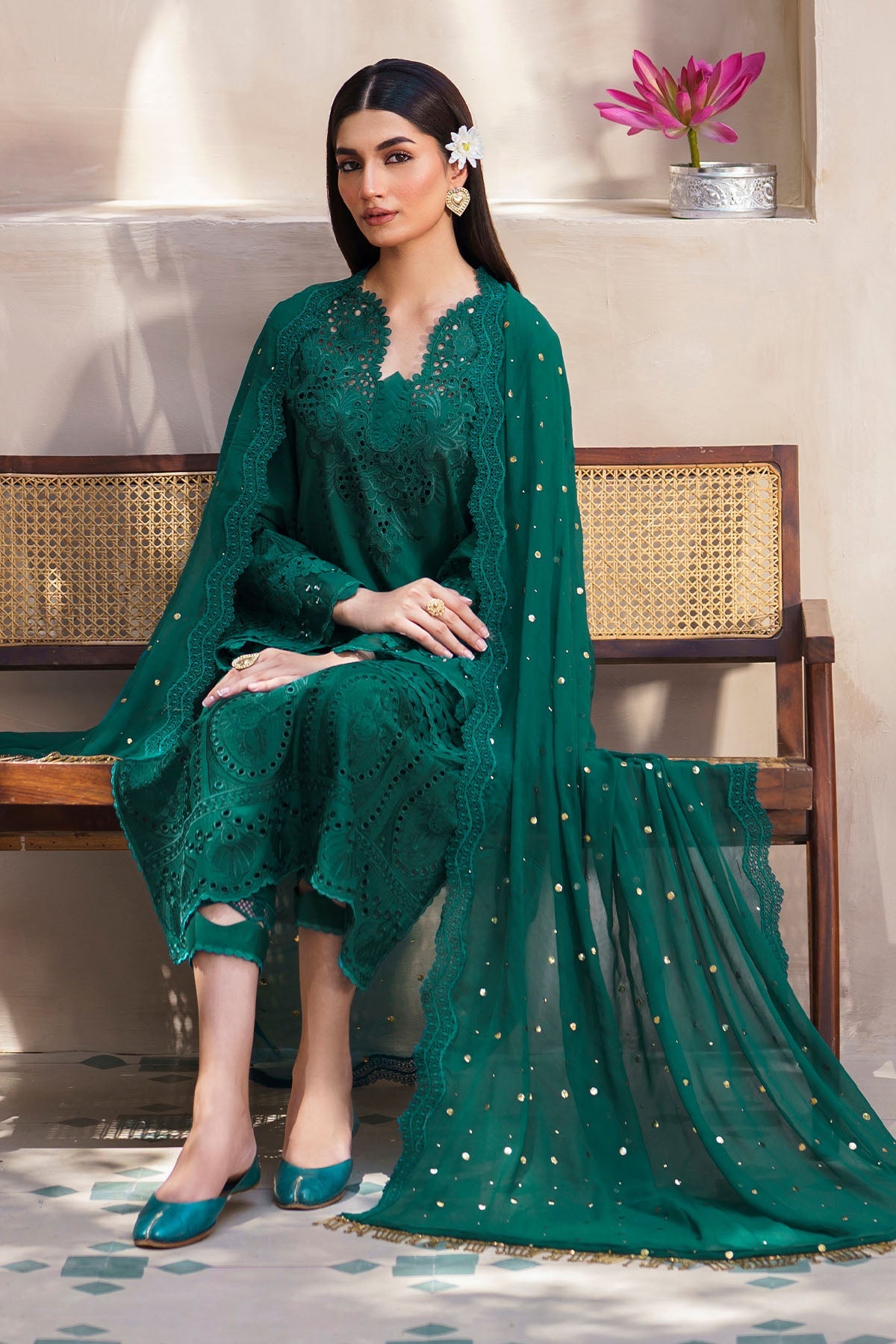Nureh | Bazaar Lawn | NS-135 - Ladies Clothes - Maria Faisal