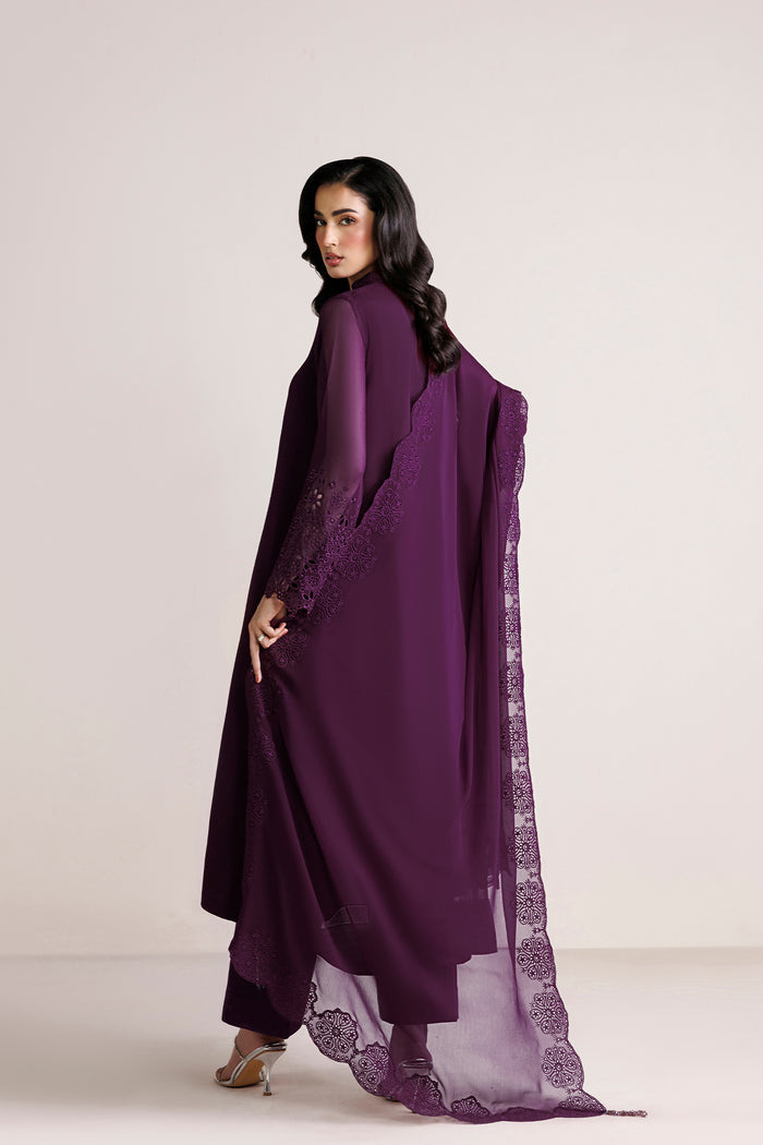 Farasha | Chiffon Essentials 26 | Berry Garden - Formal Dress - available at Maria Faisal in UK and USA.