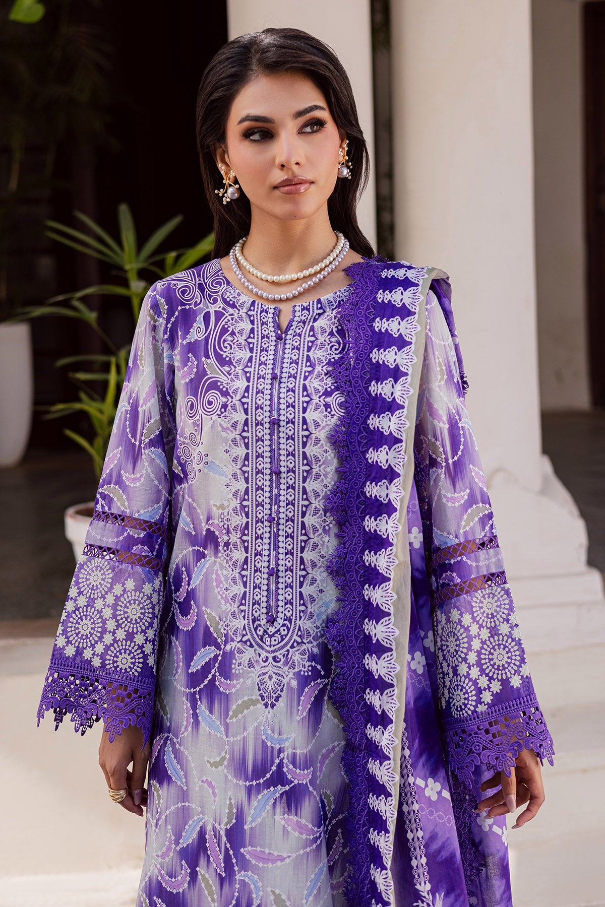 Nureh | Rania Prints | NR-05 - Casual Dress - available at Maria Faisal in UK and USA.