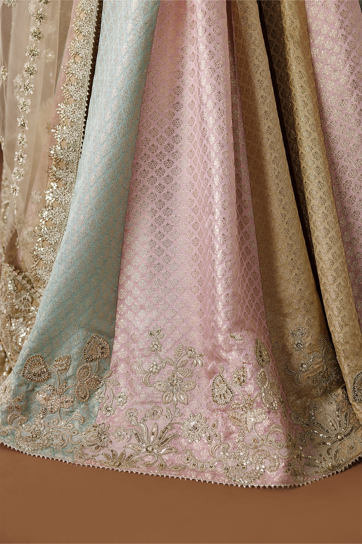 Embroidered Chiffon Baroque Gharara Multi | SF-4435