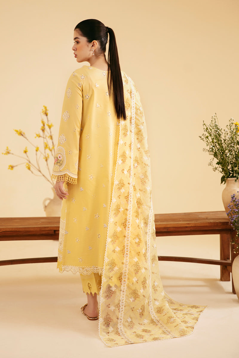 Qalamkar | Qlinekari Luxury Lawn | SQ-12 ZHAIN - Designer Dress with Intricate embroidery and embellishments. Shop elegent wedding dress at Maria Faisal.