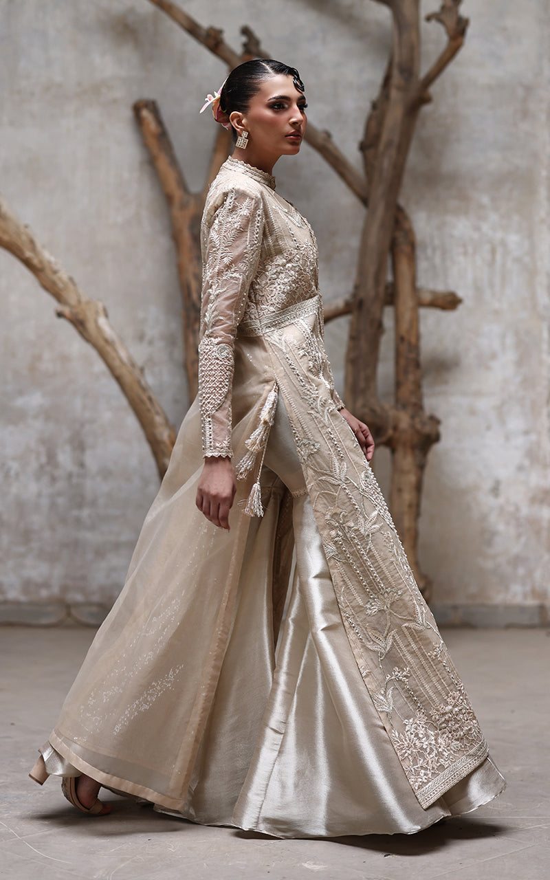Threads and Motifs | Formal Dresses 25 | NET EMBROIDERED JACKET WITH GHARARA