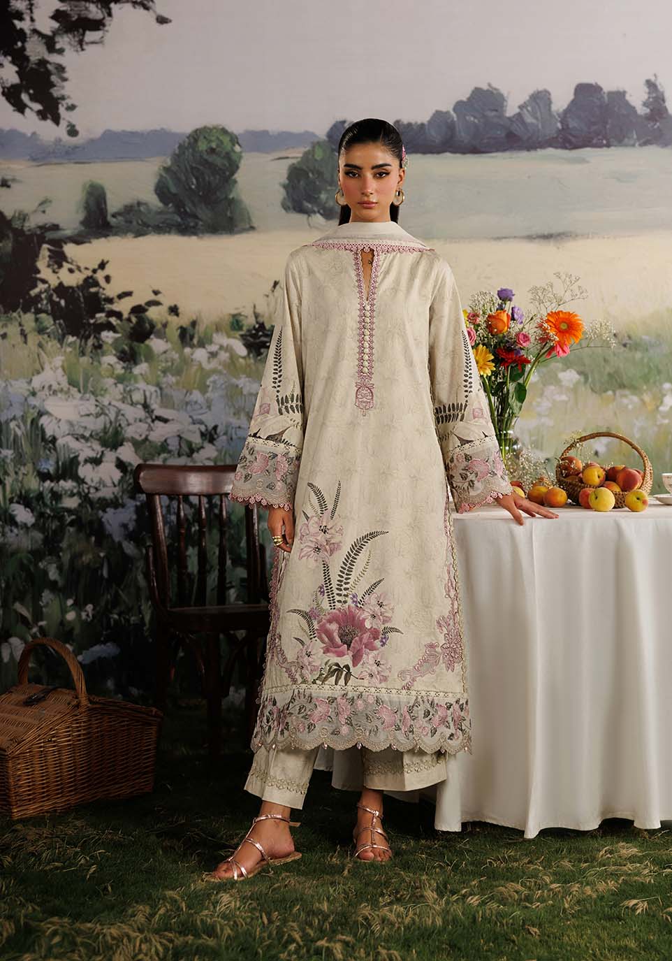 Zarqash | RimJhim The Moonsoon Edit 26 | MEHRAAB-E-GUL ZQ003 - Casual Dress - available at Maria Faisal in UK and USA.