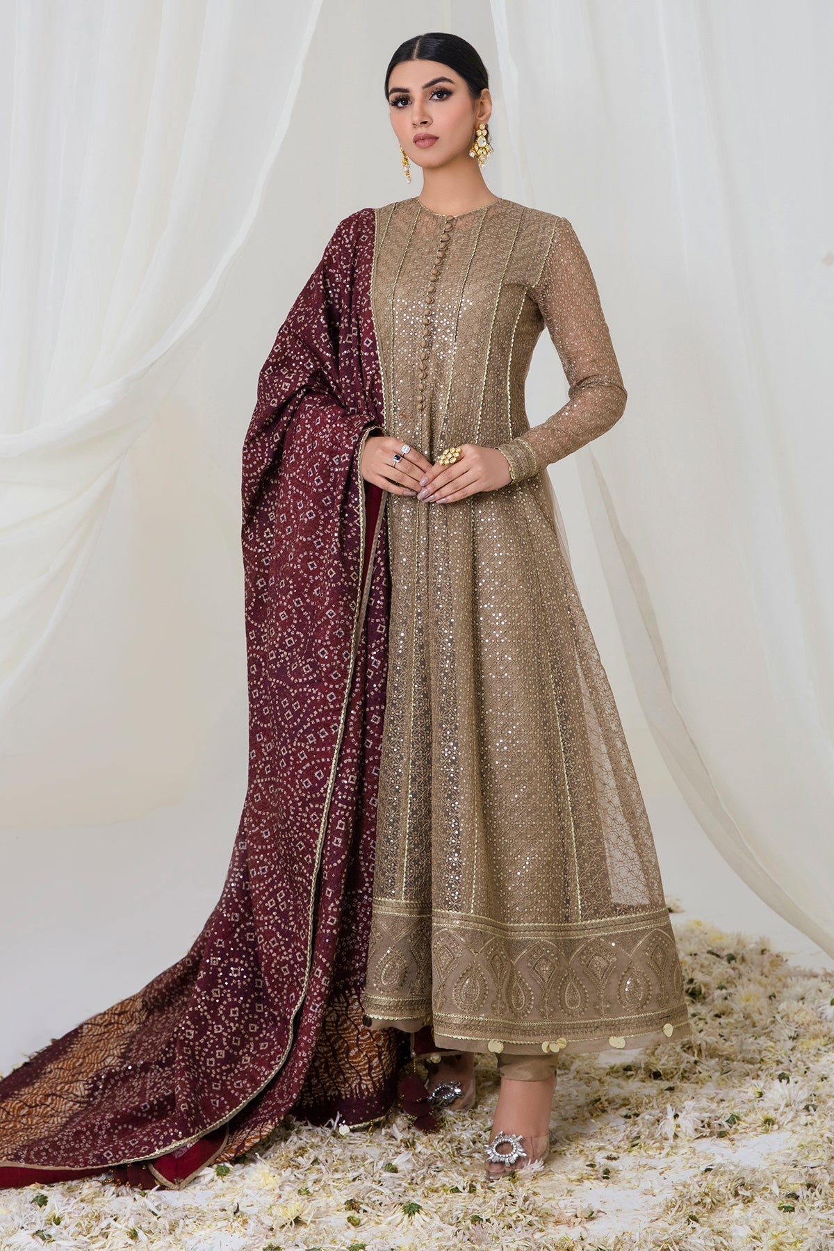 Jazmin | Embroidered Collection | HAZEL HYPE - Wedding Dress - Maria Faisal