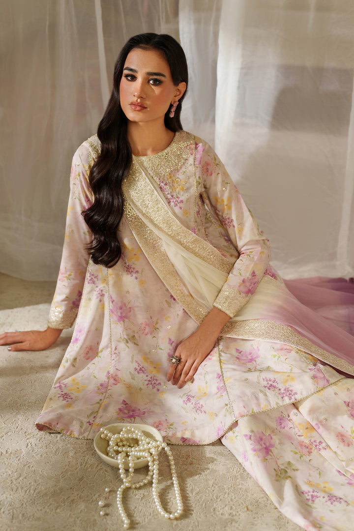 Iznik | Printed Formals | UE-544 - Formal Dress - available at Maria Faisal in UK and USA.