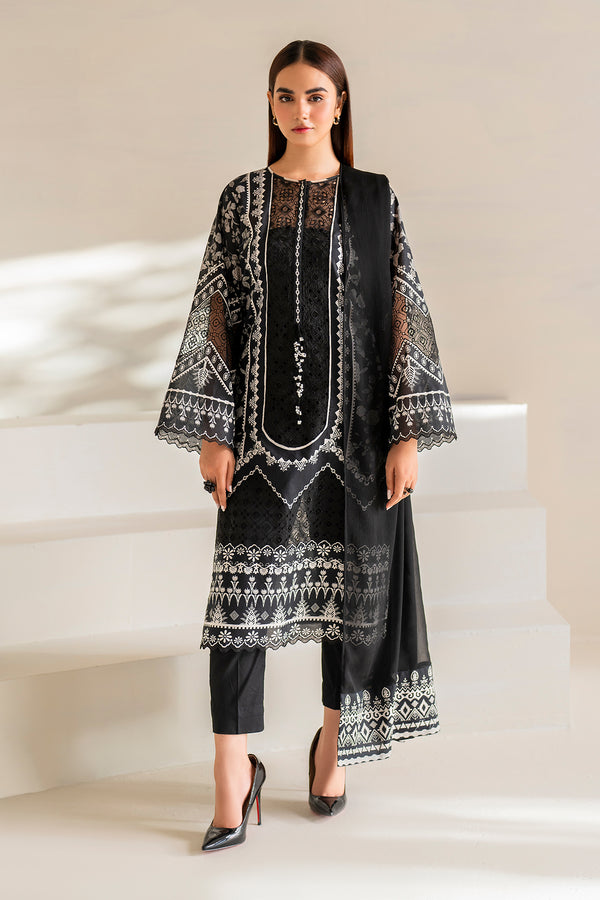 Baroque | Luxury Pret 24 | LAWN UF-671 - Designer Dress with Intricate embroidery and embellishments. Shop elegent wedding dress at Maria Faisal.
