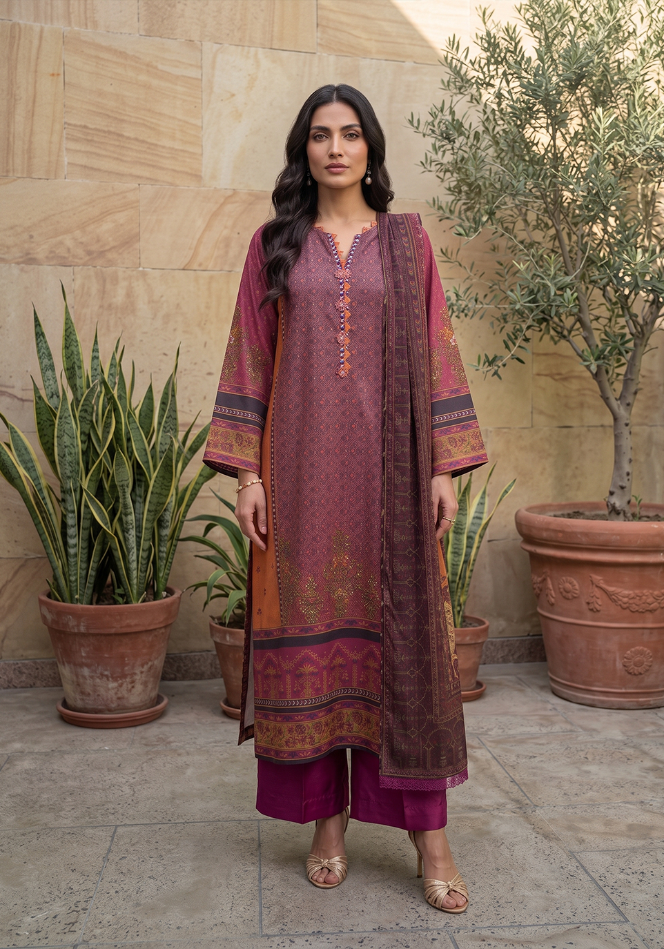 Zarqash | Silk Edit 26 | MEHRUN - Luxury Dress - available at Maria Faisal in UK and USA.