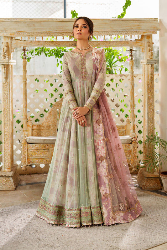 Iznik | Printed Formals | UE-542 - Formal Dress - available at Maria Faisal in UK and USA.