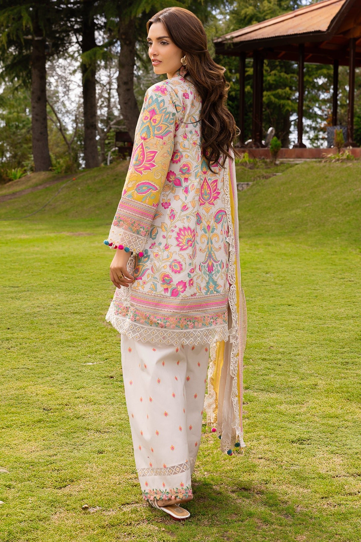 Charizma | Festive Edit | CRB6-10P - Luxury Dress - available at Maria Faisal in UK and USA.