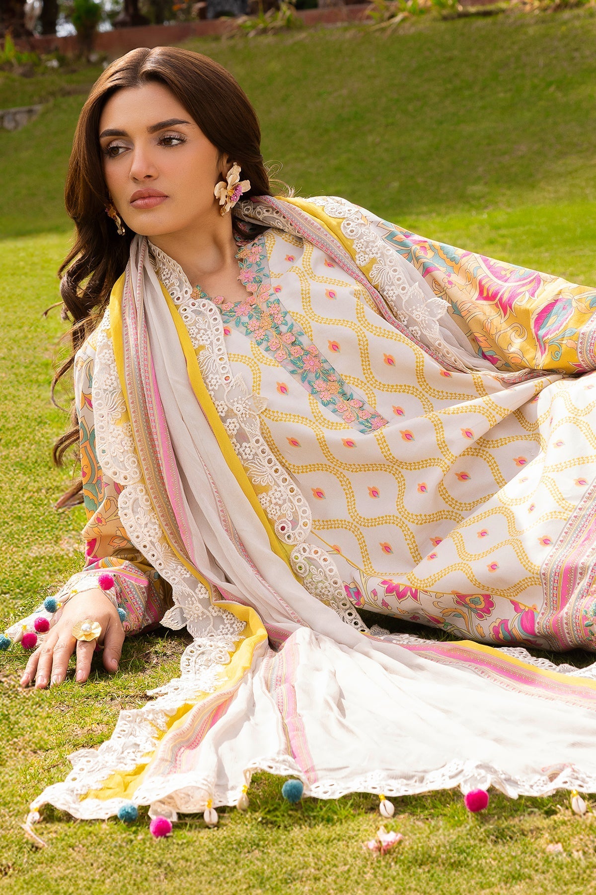 Charizma | Festive Edit | CRB6-10P - Luxury Dress - available at Maria Faisal in UK and USA.