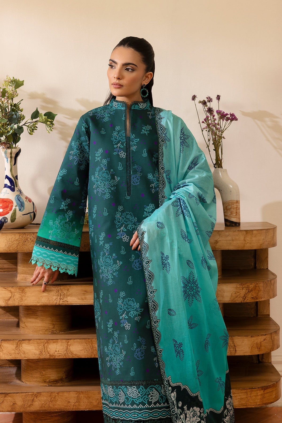 Rajbari | Nissa Exclusive Summer Prints | 05 - Casual Dress - available at Maria Faisal in UK and USA.