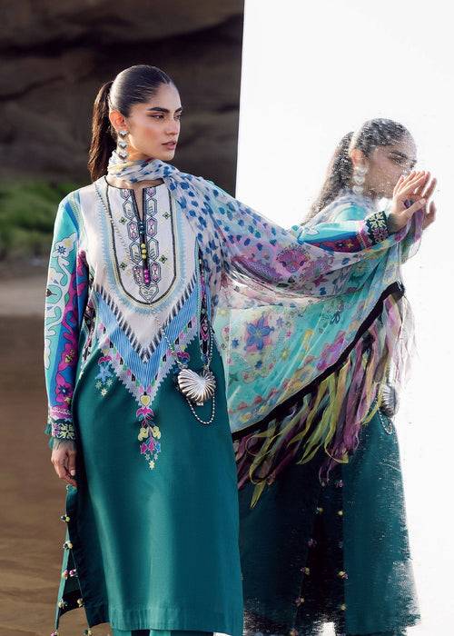 Sadaf Fawad Khan | Siraa Lawn 25 | Surf Gypsy by Maria Faisal - Registered Vendor of : Sadaf Fawad Khan - type : Ladies Clothes - 100% original wedding dresses